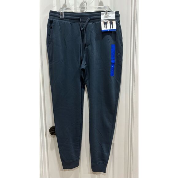HURLEY - NWT - M Sz L Mid-Weight Fleece Joggers in Coastal Blue - Picture 3 of 15